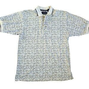Steve Stricker Fairway Sport Mens Polo Shirt Golf Casual Pattern Size L preppy